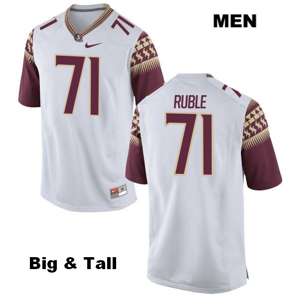 Men's NCAA Nike Florida State Seminoles #71 Brock Ruble College Big & Tall White Stitched Authentic Football Jersey XFS1369TK